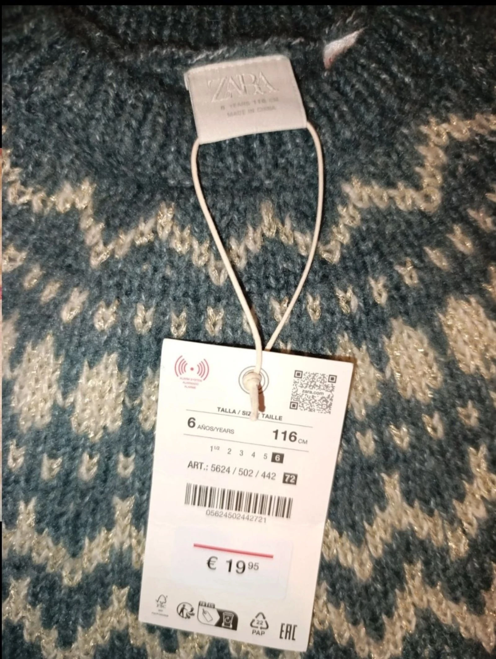 Jersey punto Zara Kids 116/6 años gris y rosado – photo 5